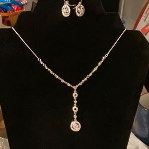 Shiny Necklace and Earrings